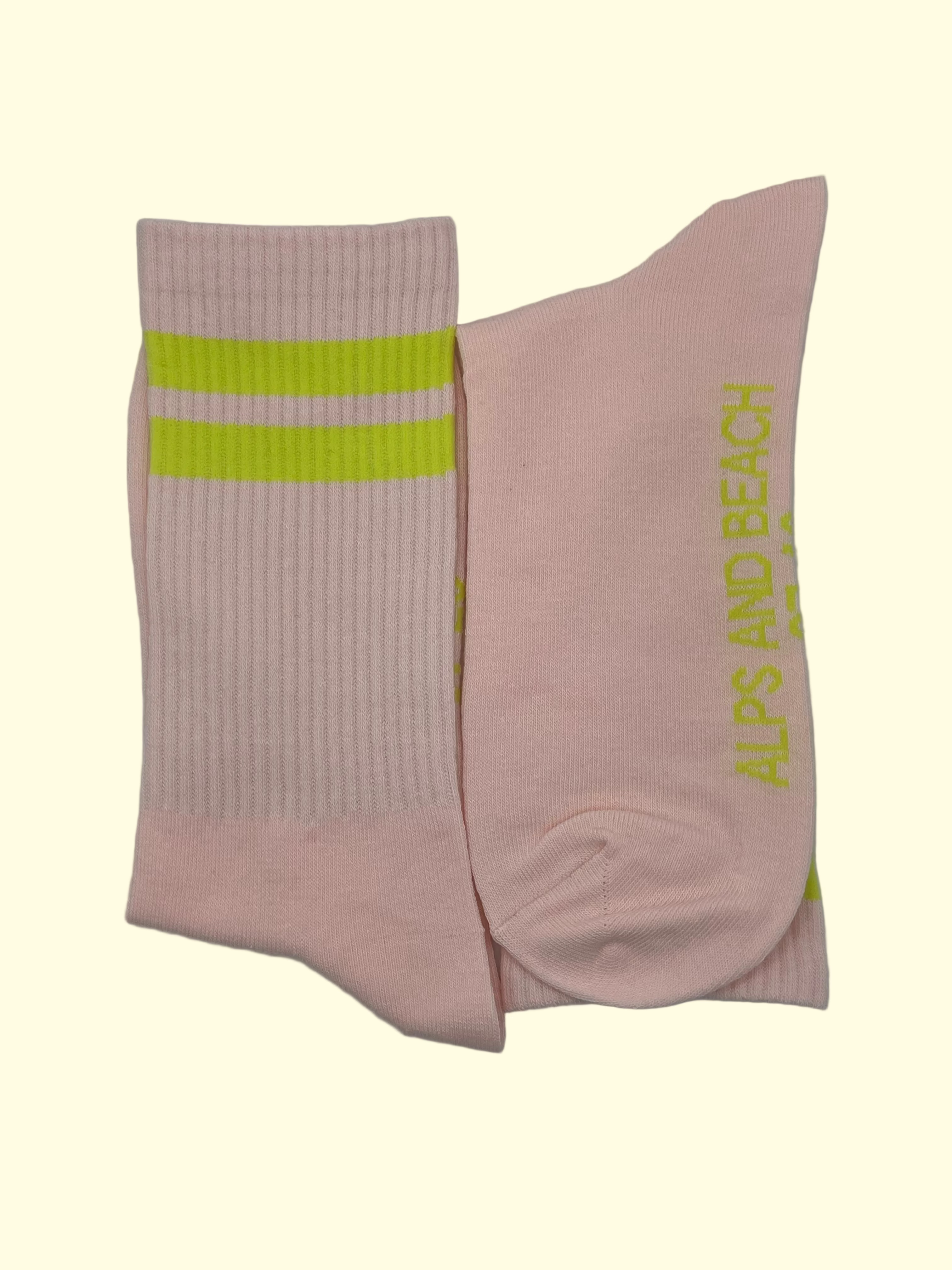 Socken - Rosa gelbe Streifen