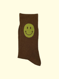 Socken -Braun Neon Smiley