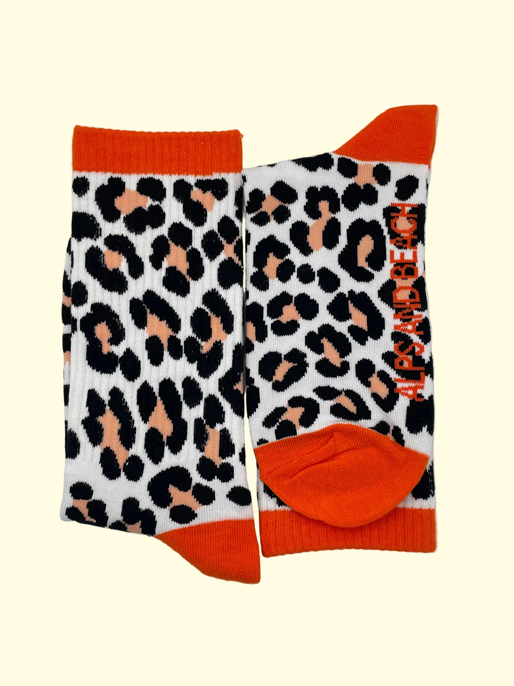 Socken - Leo weiß/orange