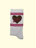 Socken - Weiß Herz Leo Love