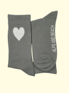 Socken -Grau weißes Herz