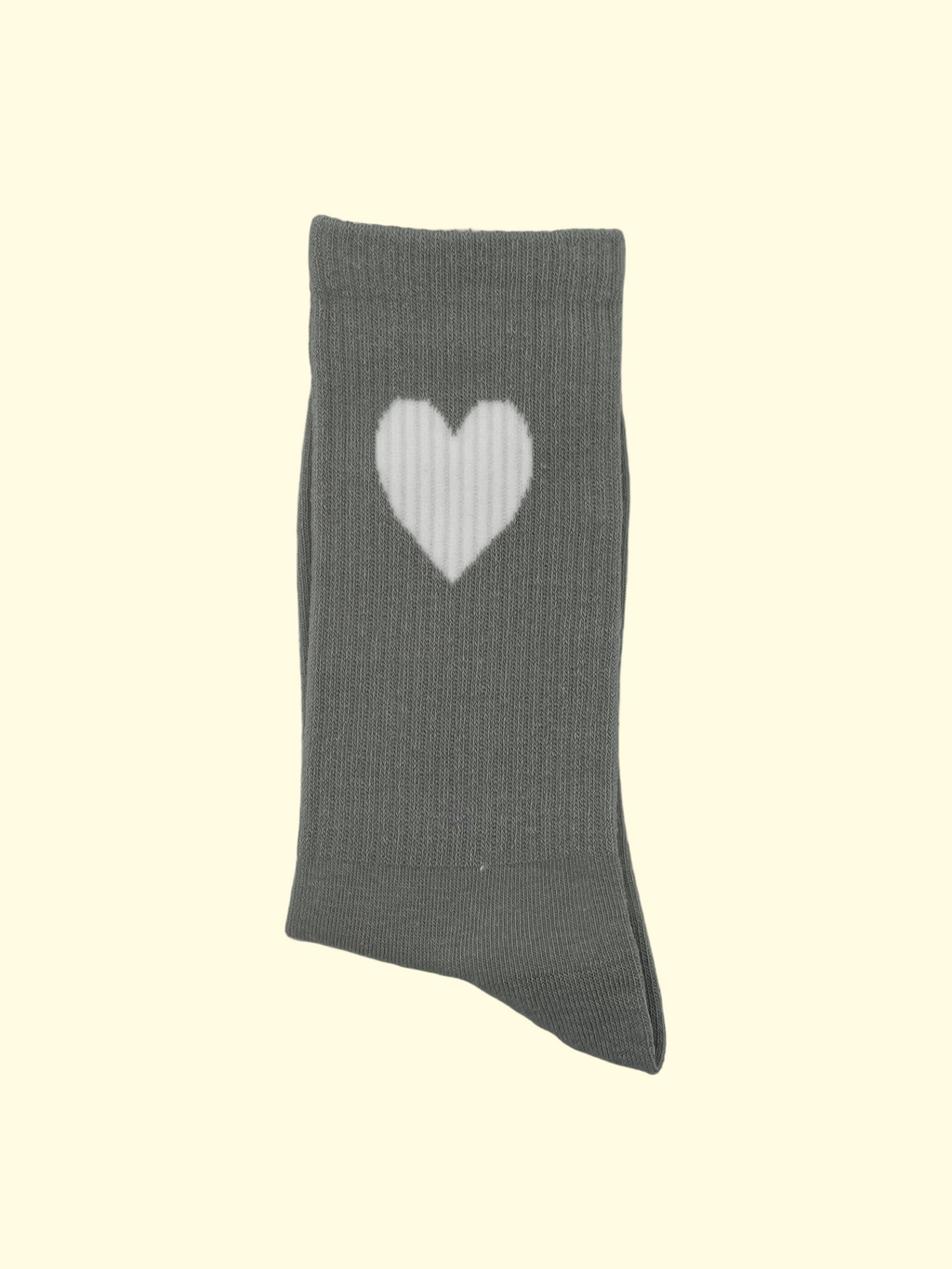 Socken -Grau weißes Herz