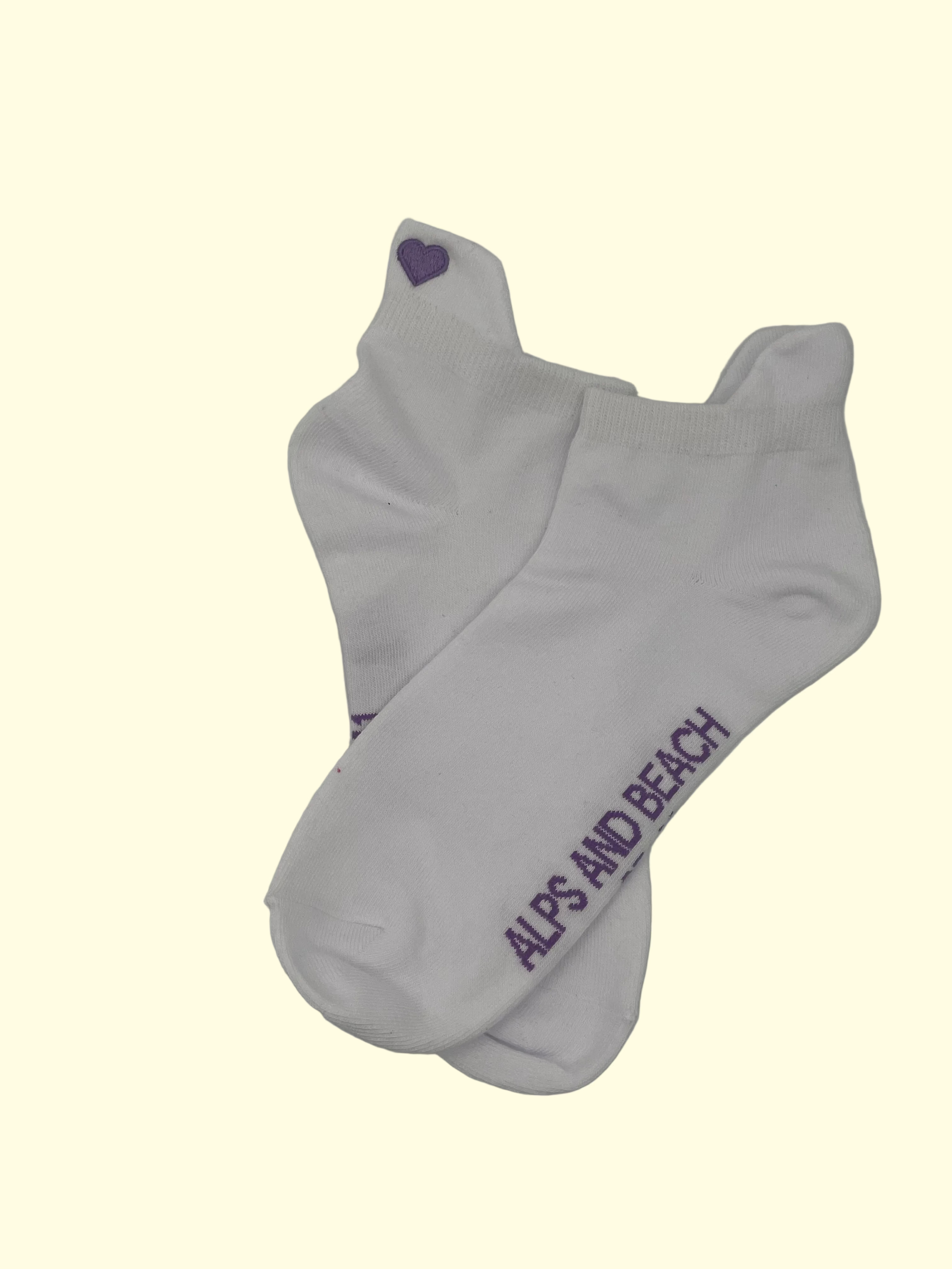 Socken - Sneaker lila Herz