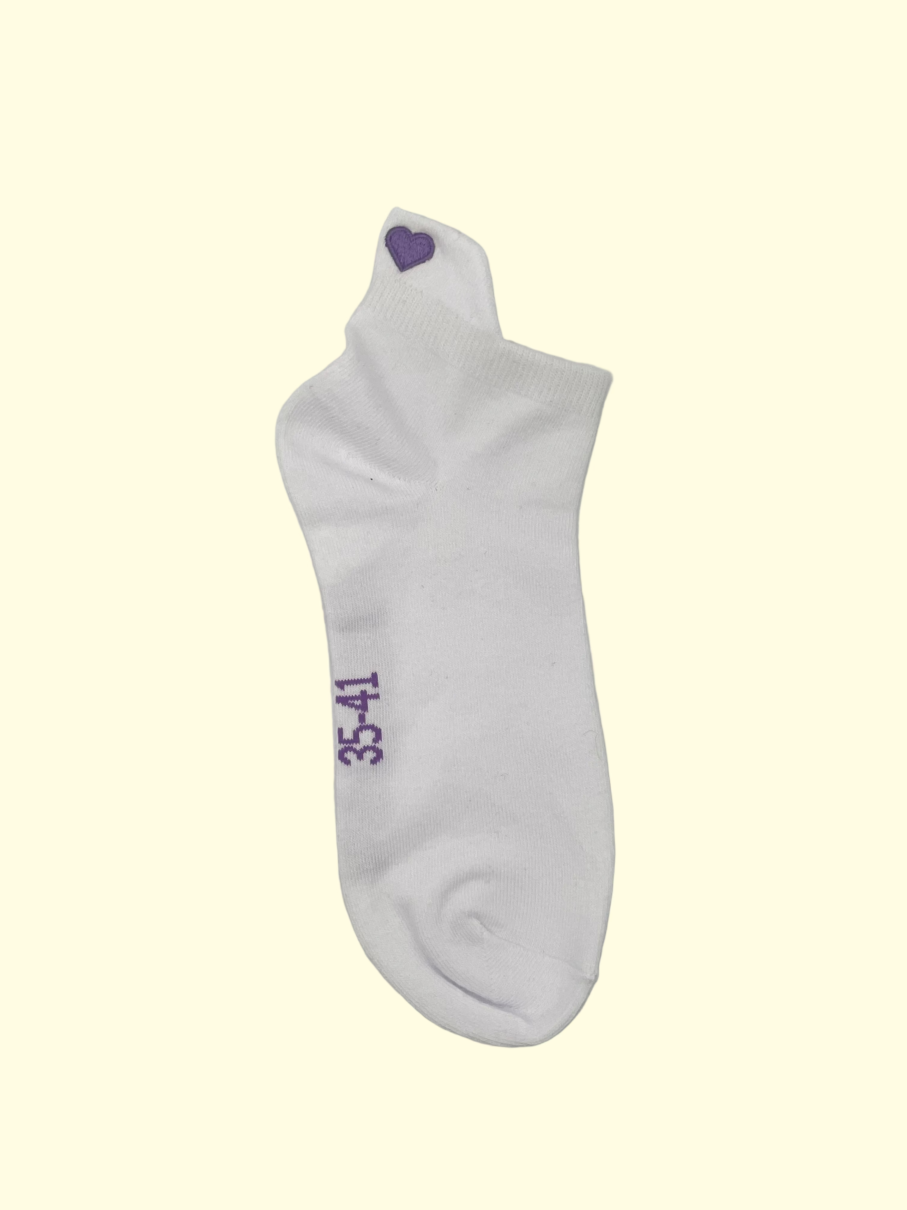 Socken - Sneaker lila Herz