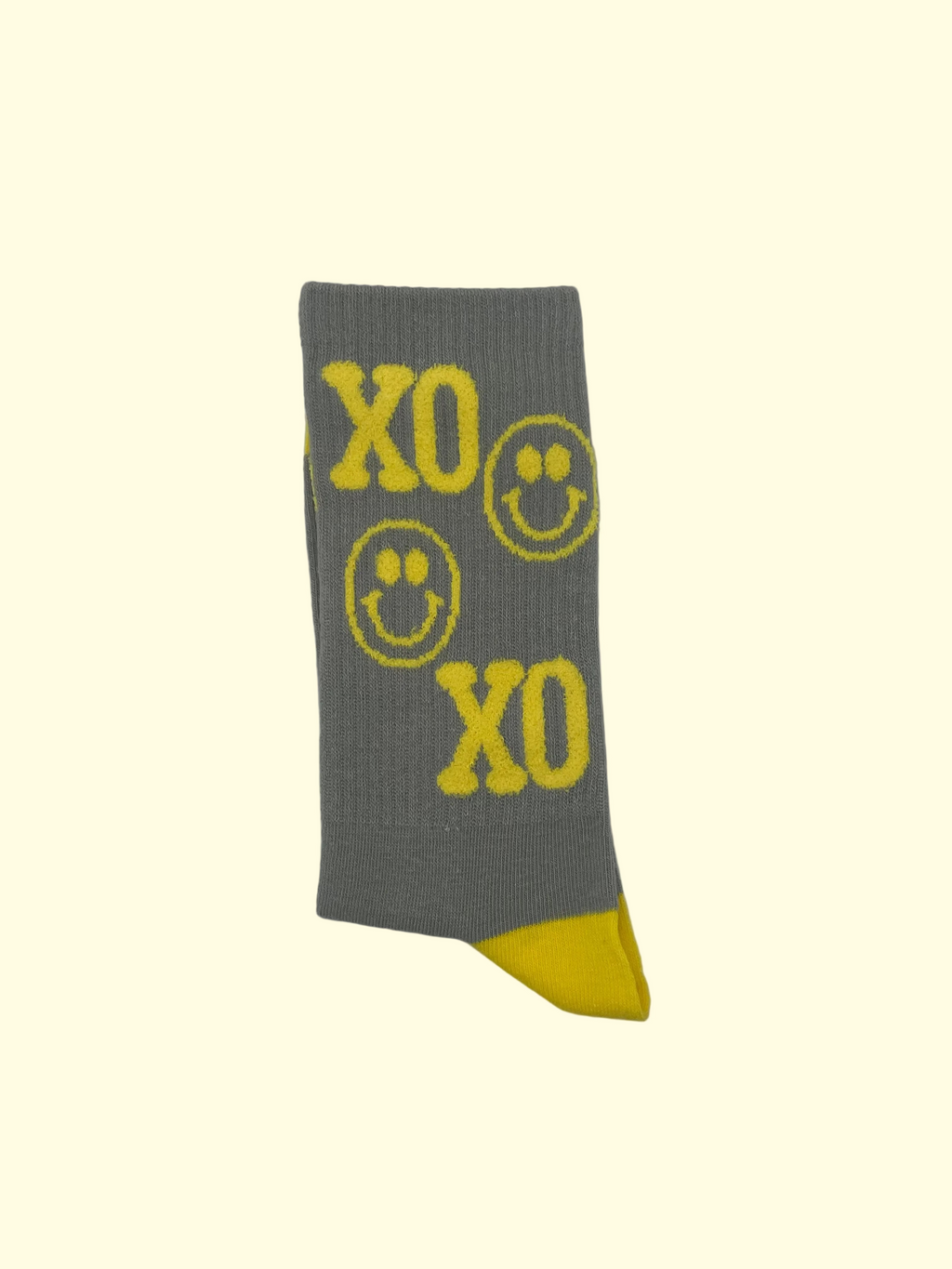 Socken - Grau gelb XOXO