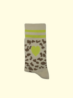 Socken - Beige gelbes Herz