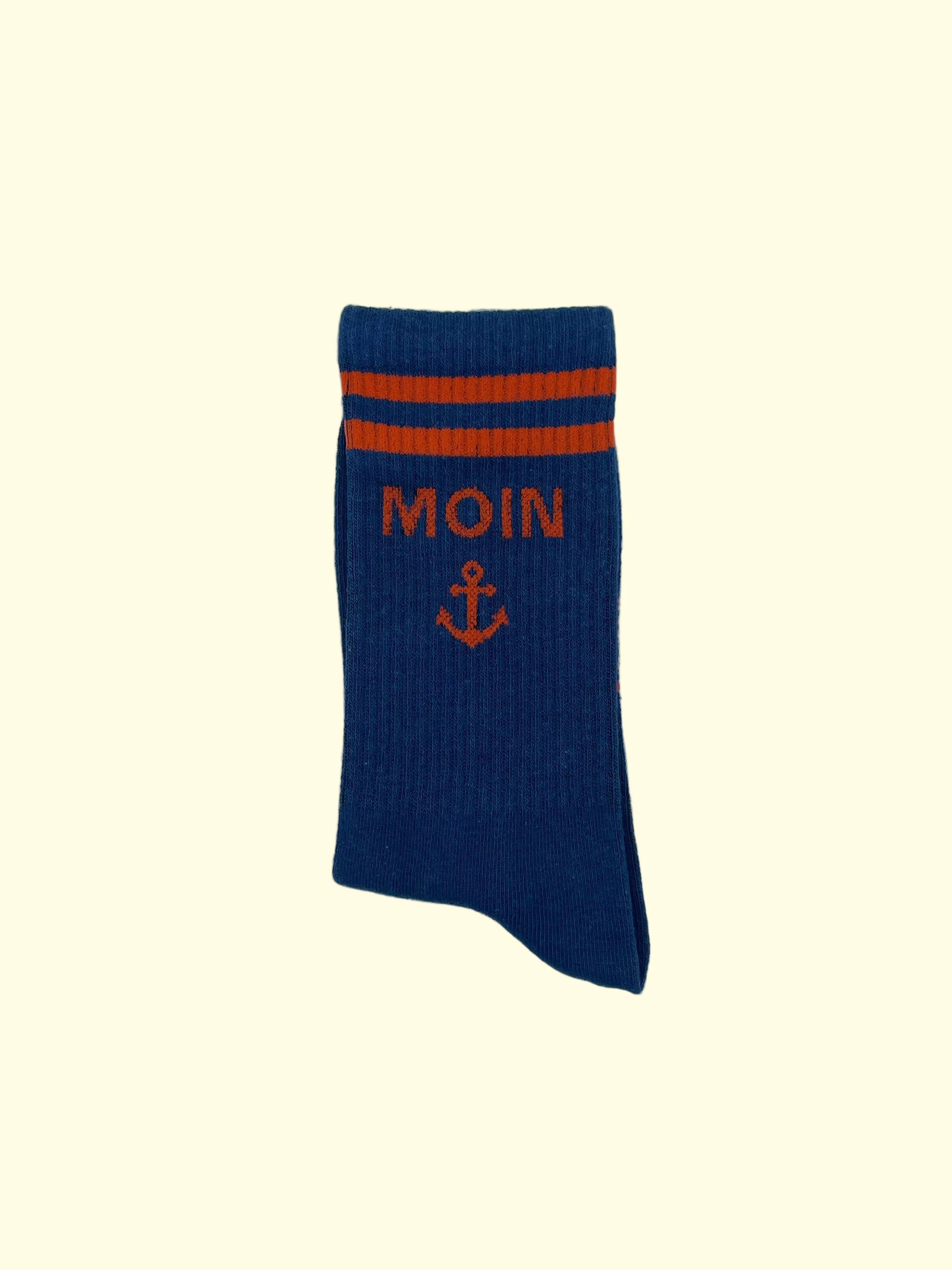 Kindersocken - Blau Moin in Orange