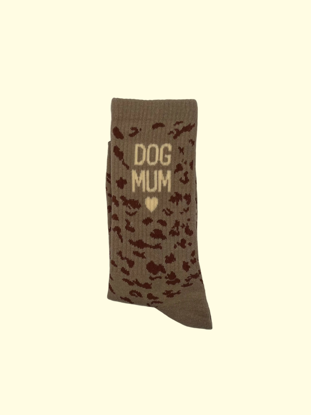 Socken - Beige Braun Dog Mum
