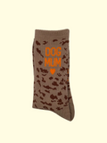 Socken - Beige Braun Dog Mum - orange