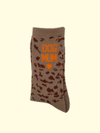 Socken - Beige Braun Dog Mum - orange