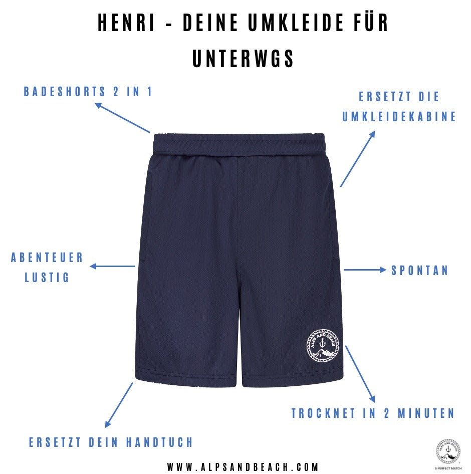 Shorts 2 in 1 »Henri uni« simpel aber raffiniert