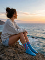 Socken - Blau Smile