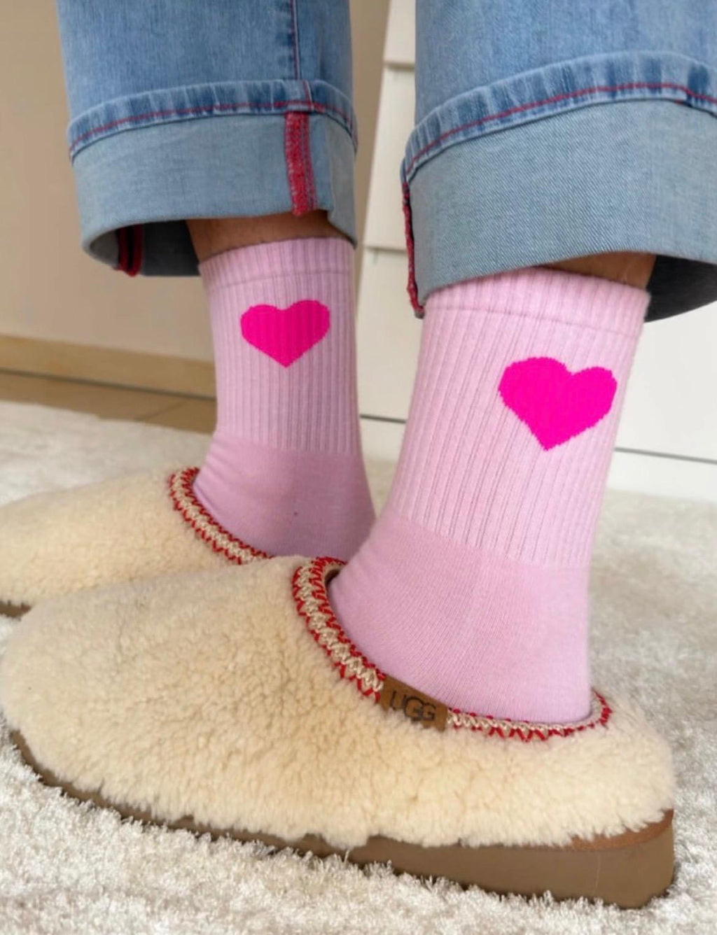 Socken - Rosa pinkes Herz