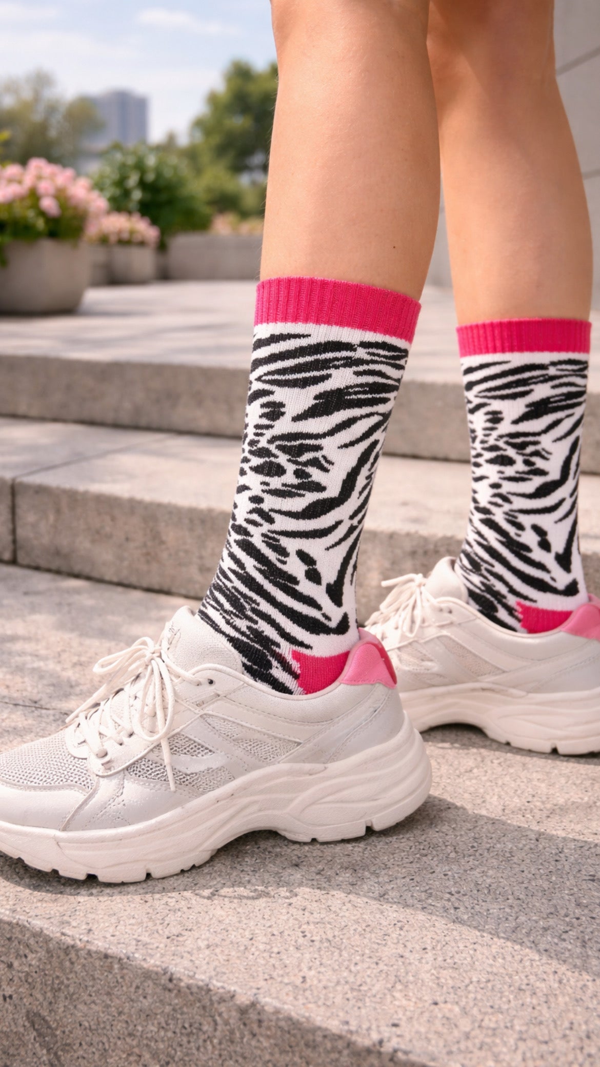 Socken - Zebra pink